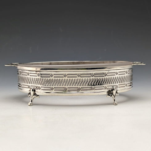 1926 British Vintage Pure Silver & Glass Inner Butter Dish 163g Walker & Hall